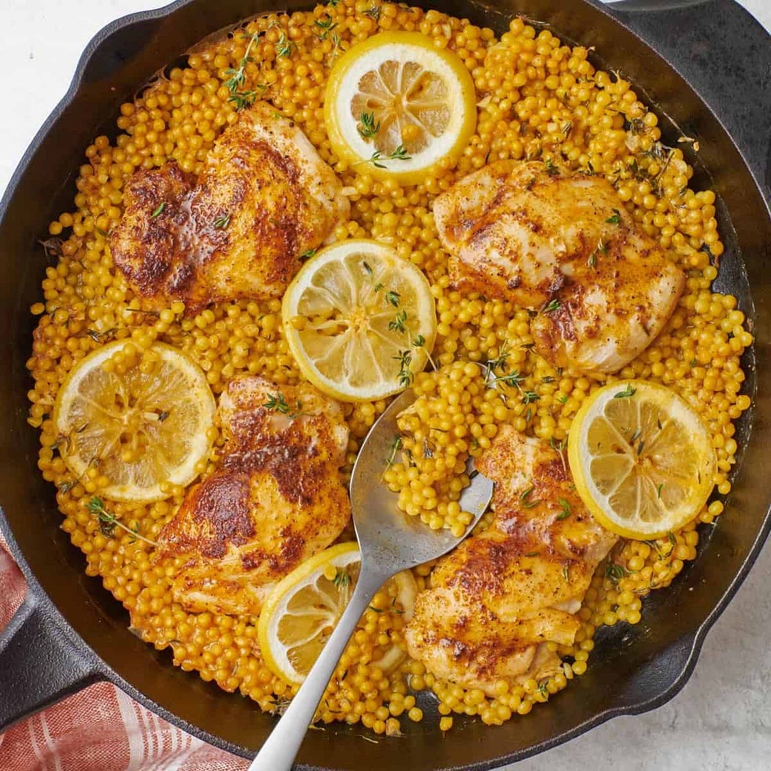 Skillet Chicken with Couscous