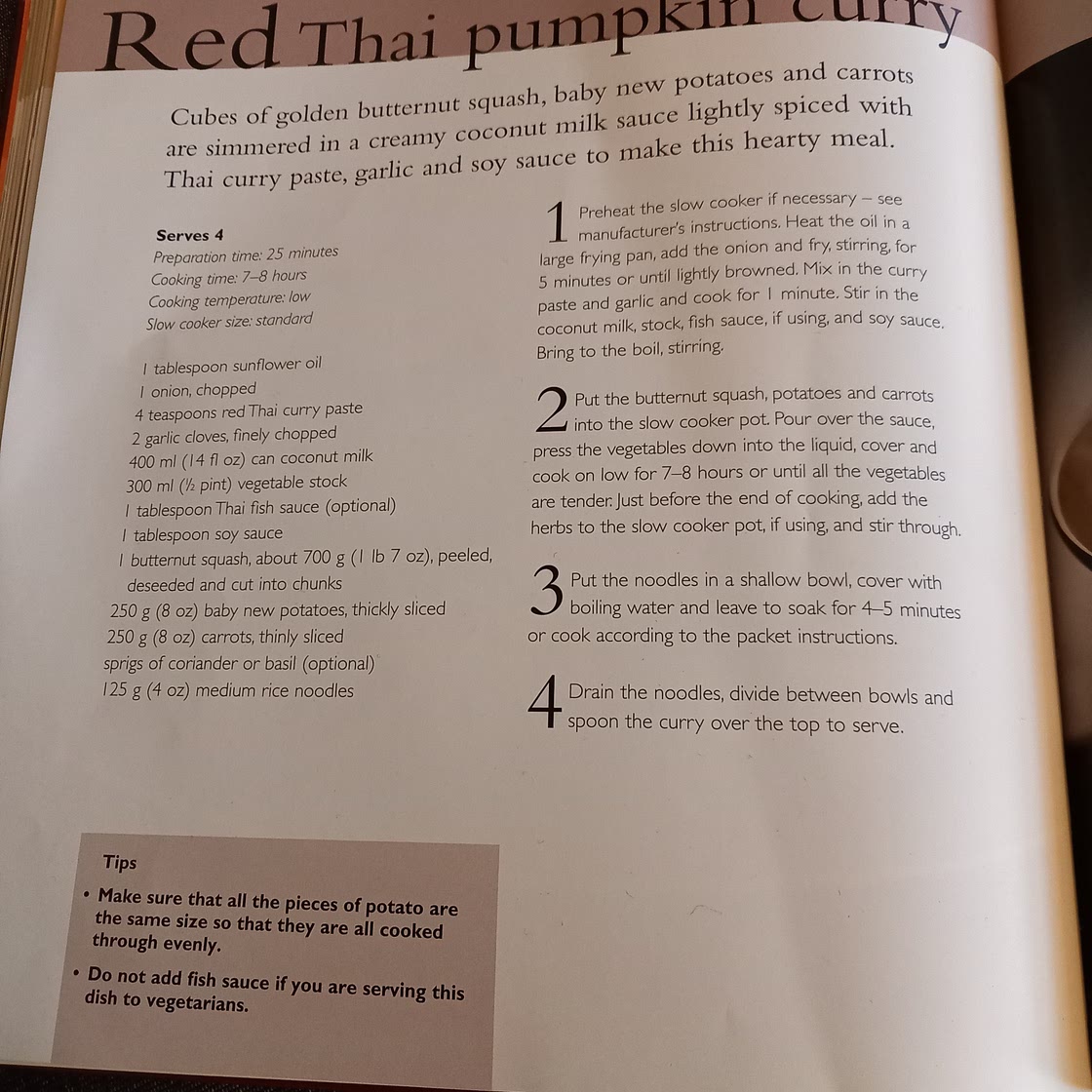 Red Thai pumpkin curry