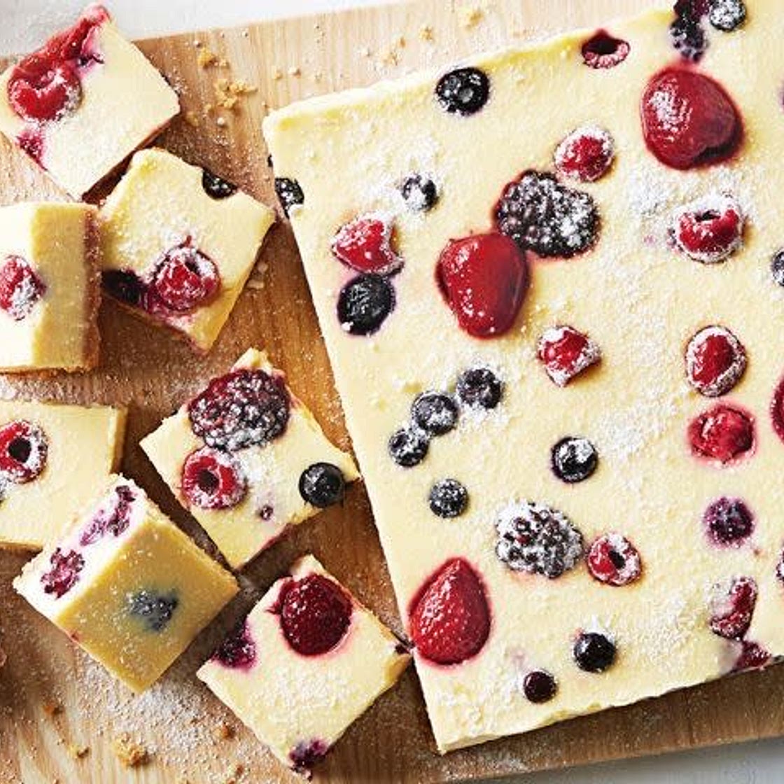 Condensed milk cheesecake slice