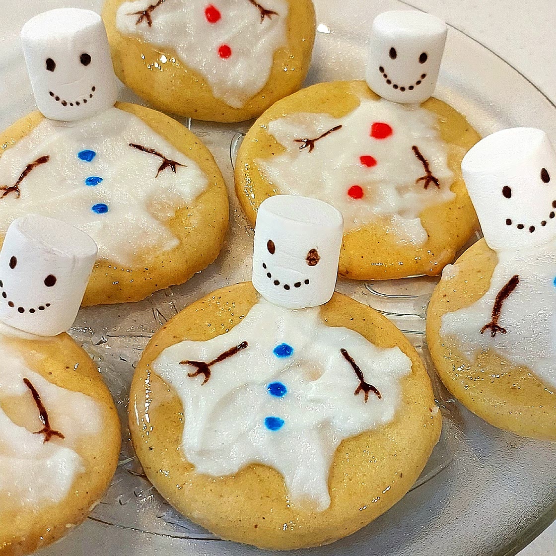 ☃️MELTED SNOWMAN COOKIES
