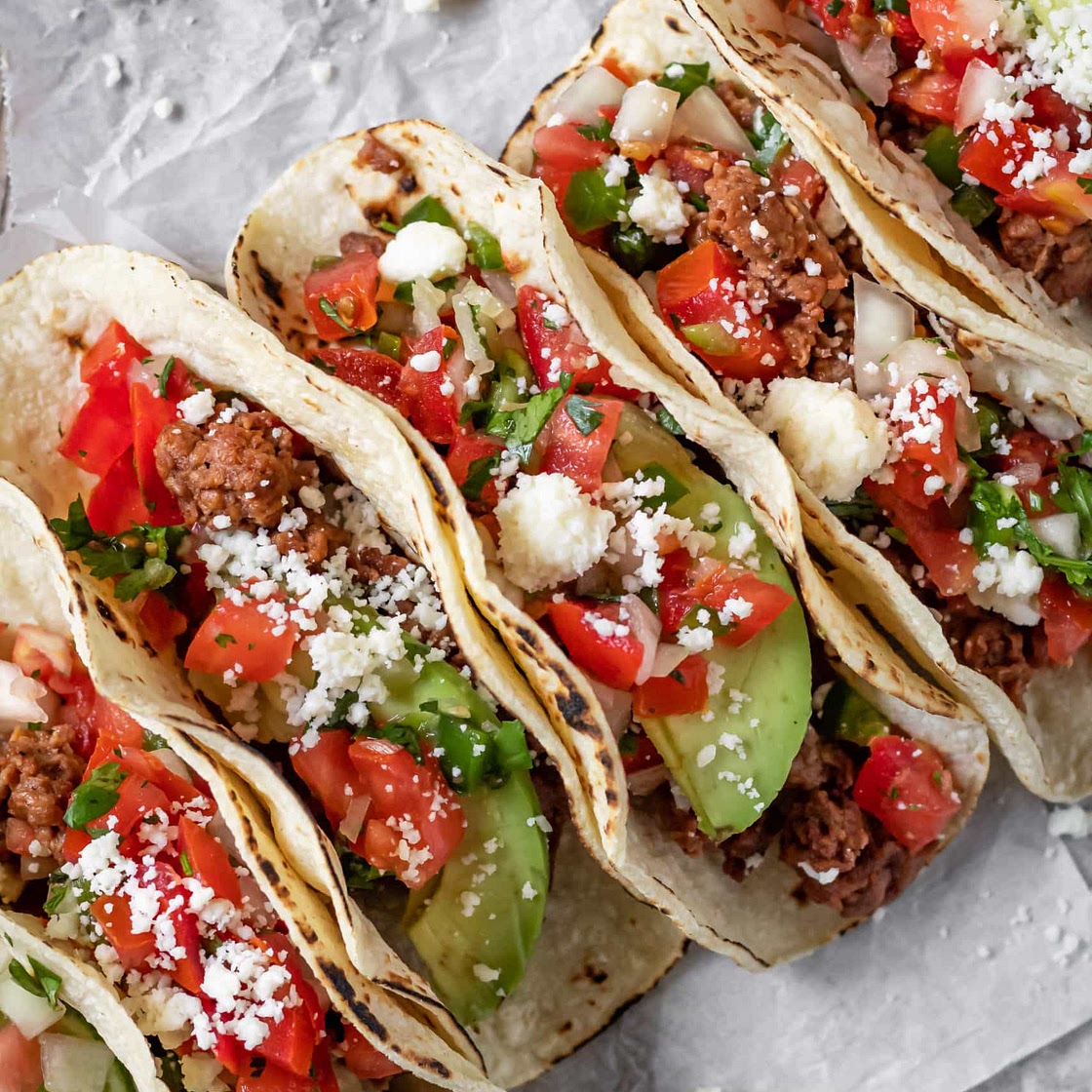Ground Beef and Vegetable Tacos
