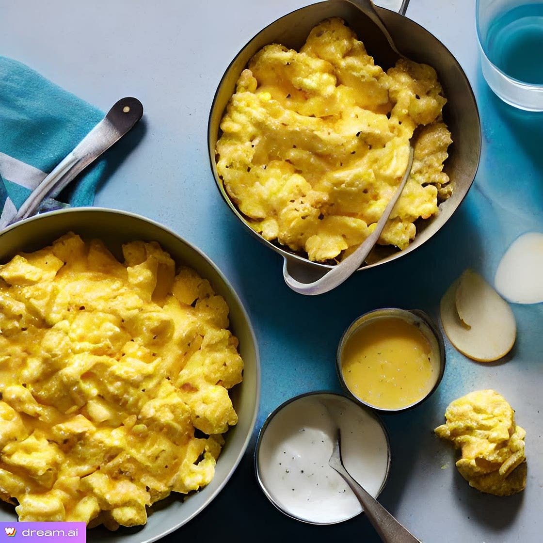 Milky moist scrambled eggs