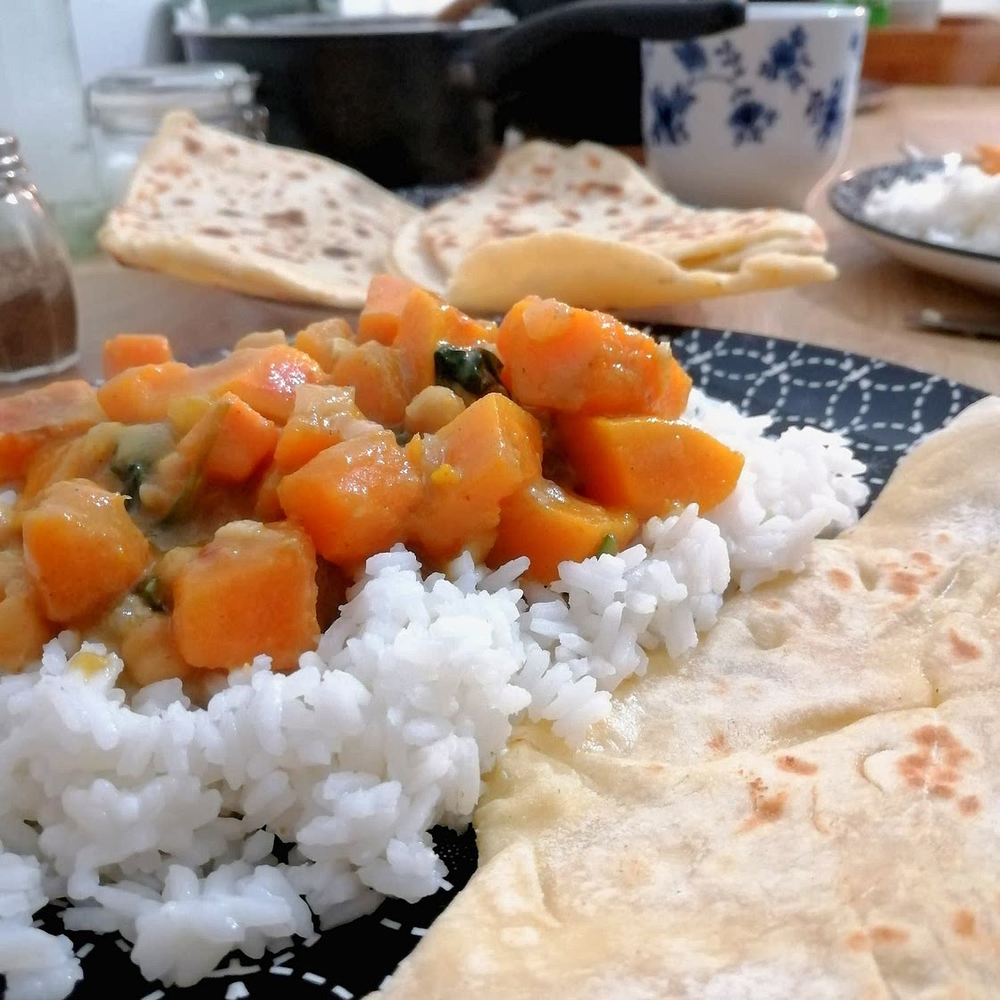 Thai Sweet Potato & Chickpea Green Curry