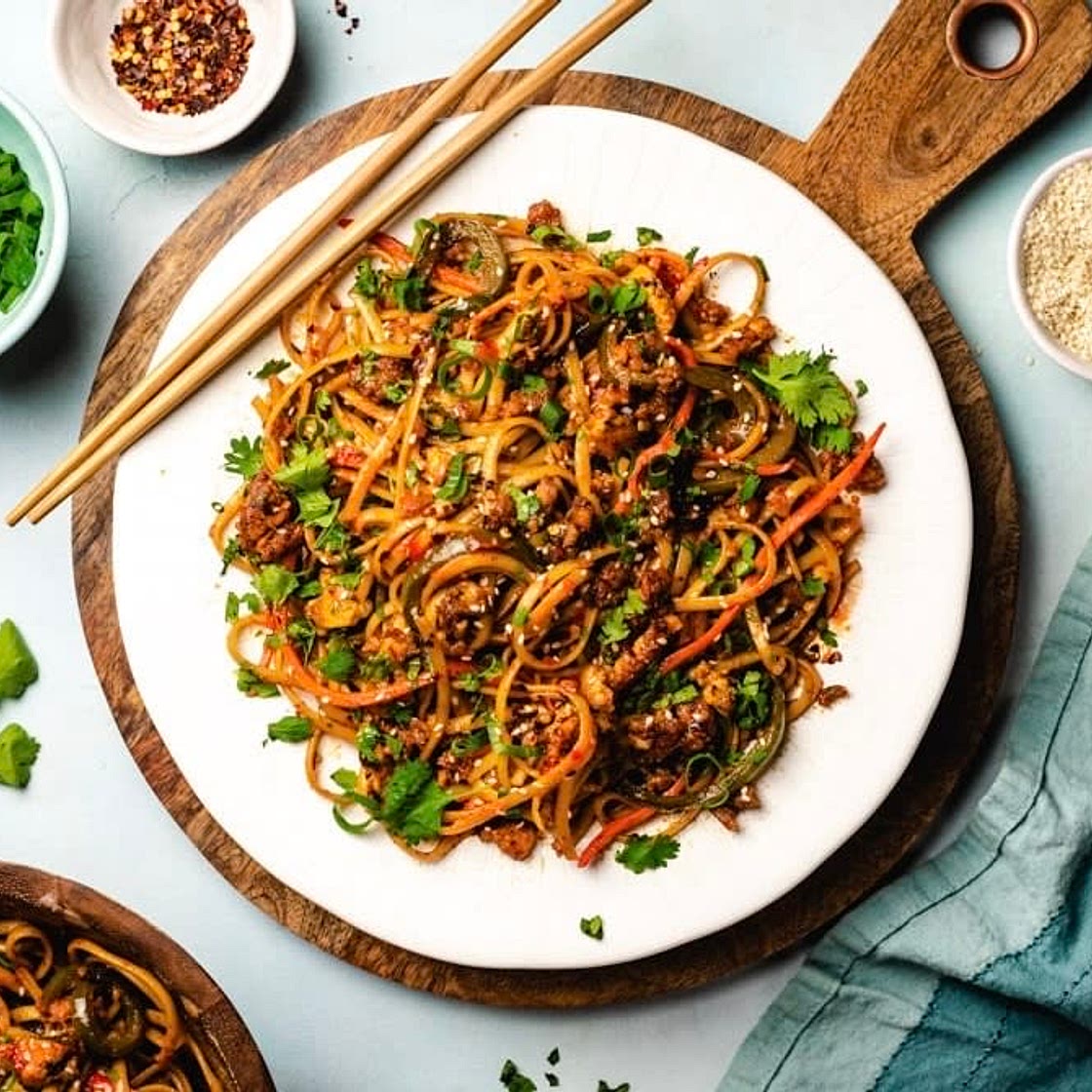 Garlic Chili Oil Tofu Noodles