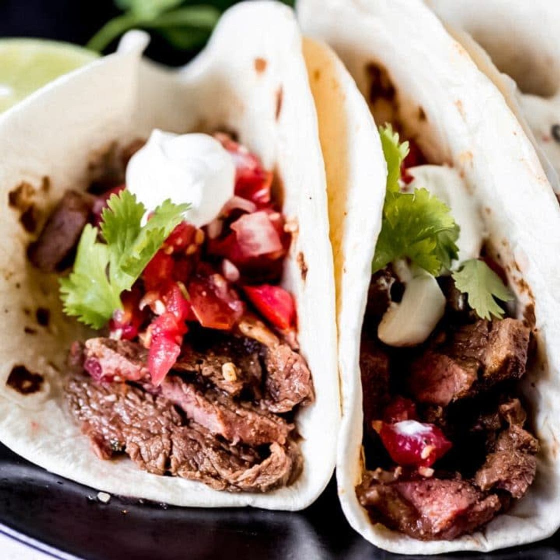 Air Fryer Beef Fajita Tacos