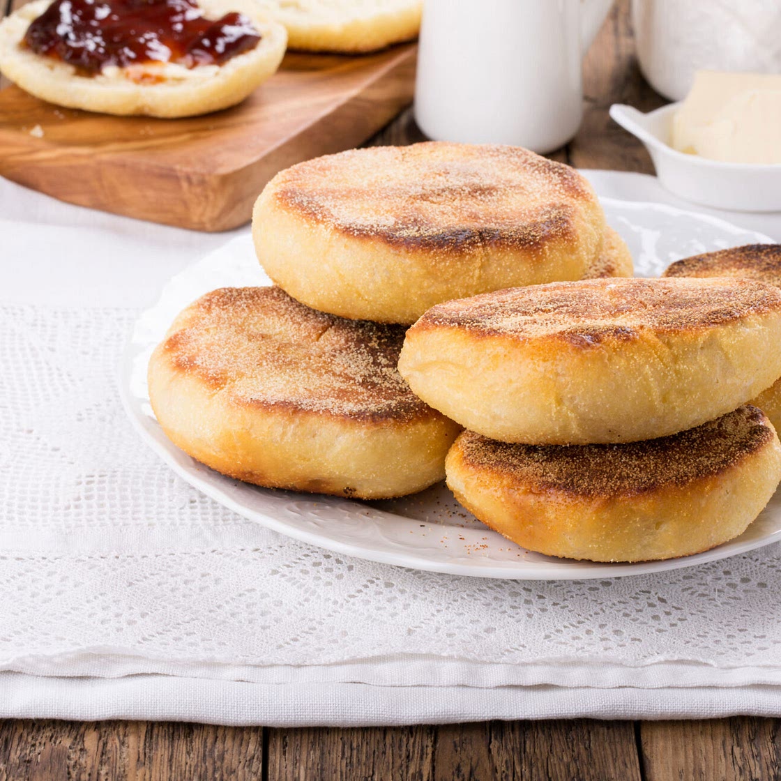 English Muffins with 100% Freshly Milled Wheat