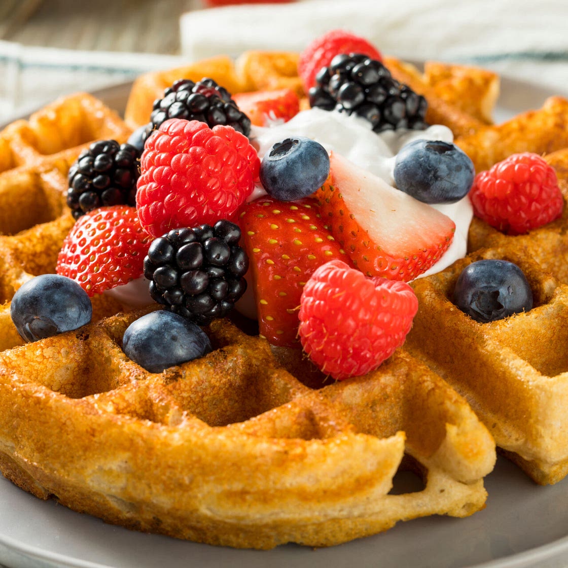Waffles with 100% Freshly Milled Wheat