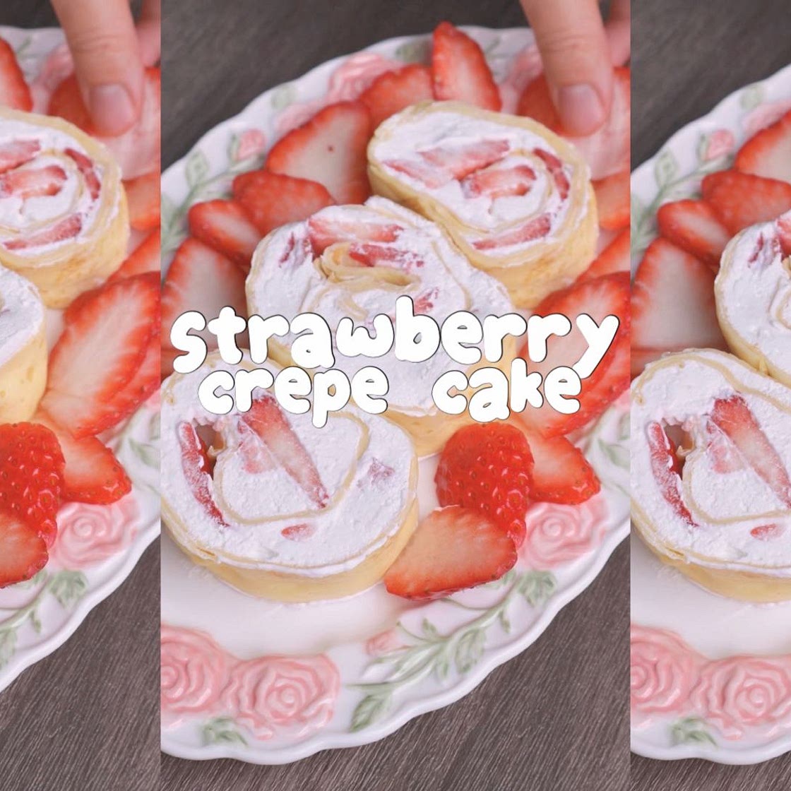 Strawberry crepe cake