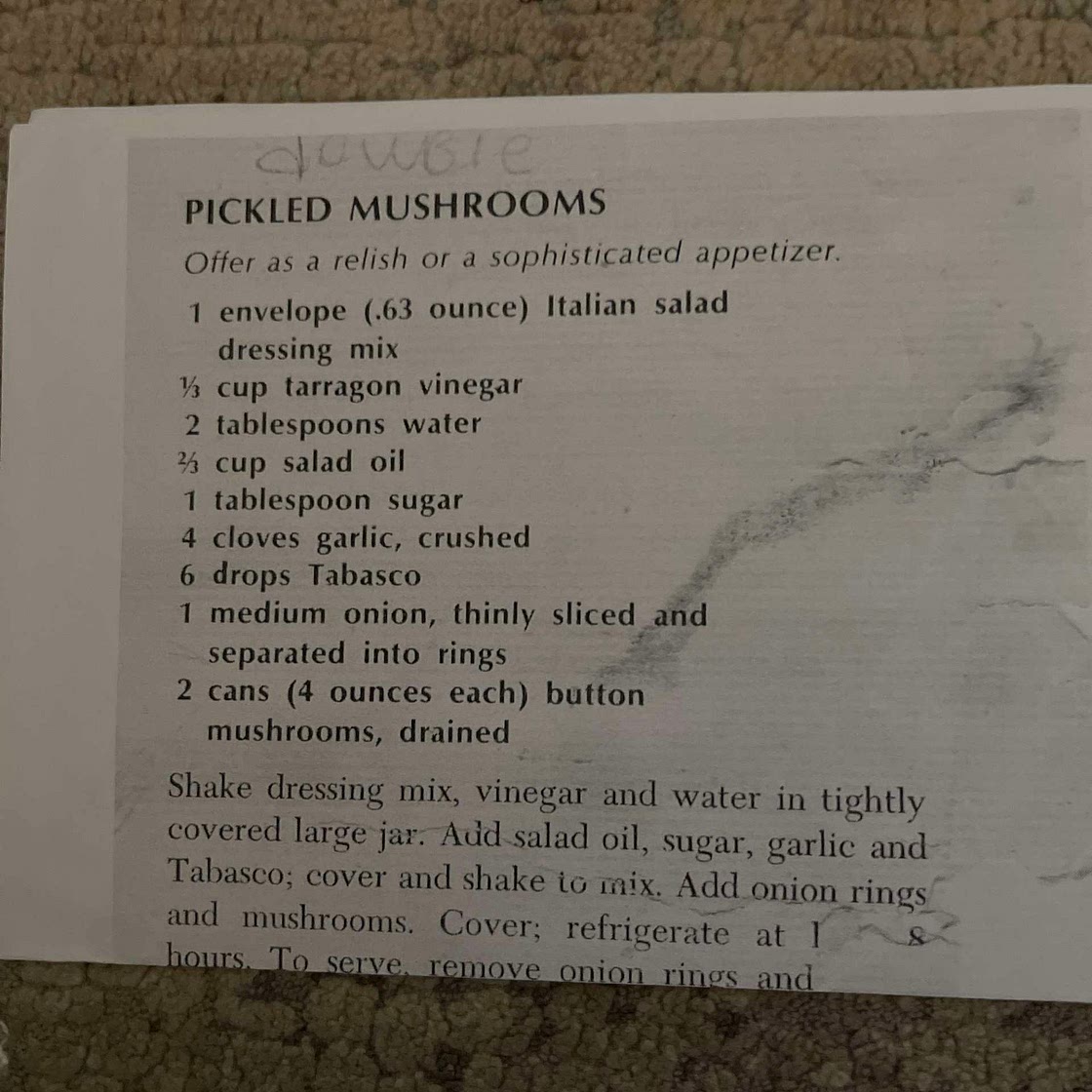 Pickled mushrooms 