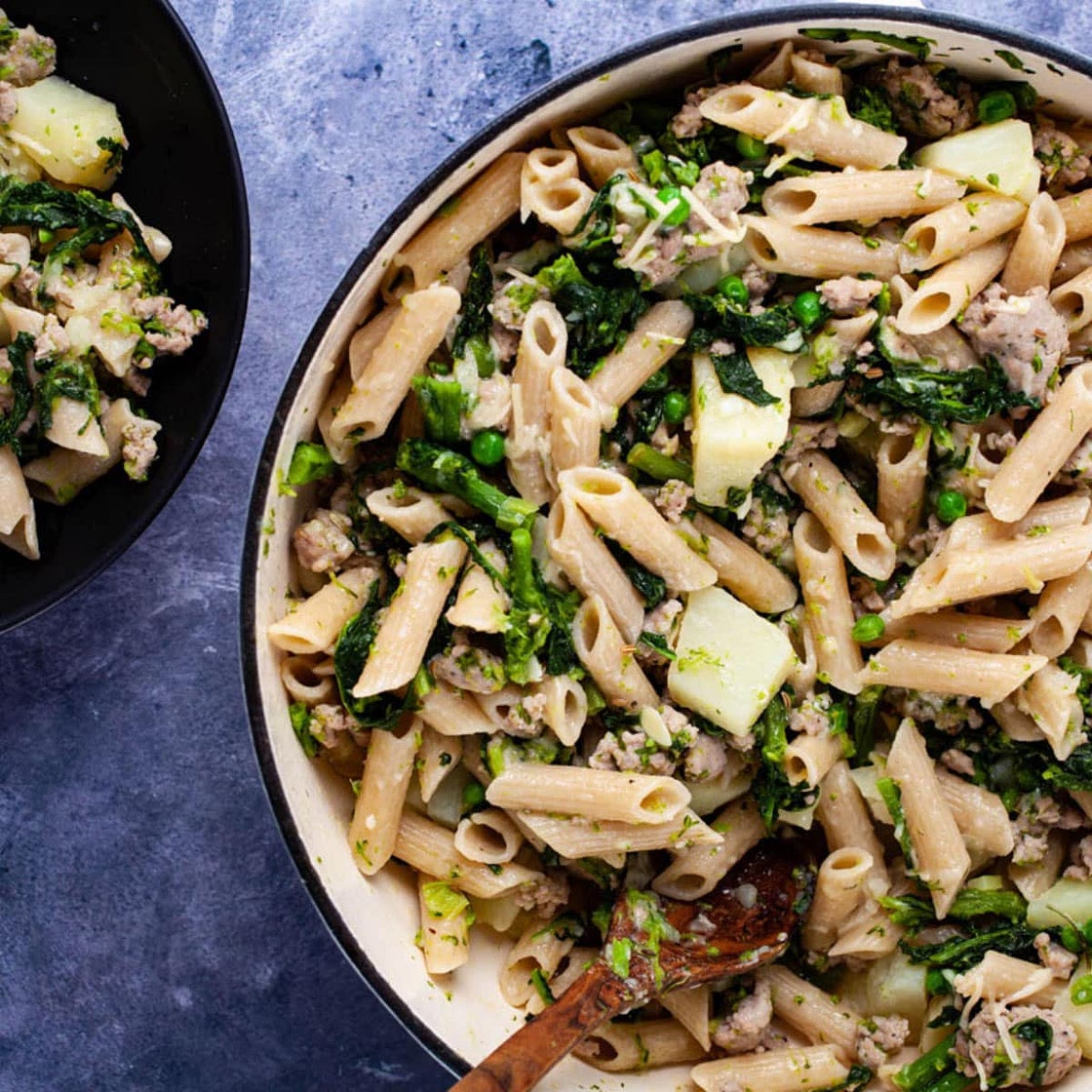Sausage Broccoli Rabe Pasta with Potatoes