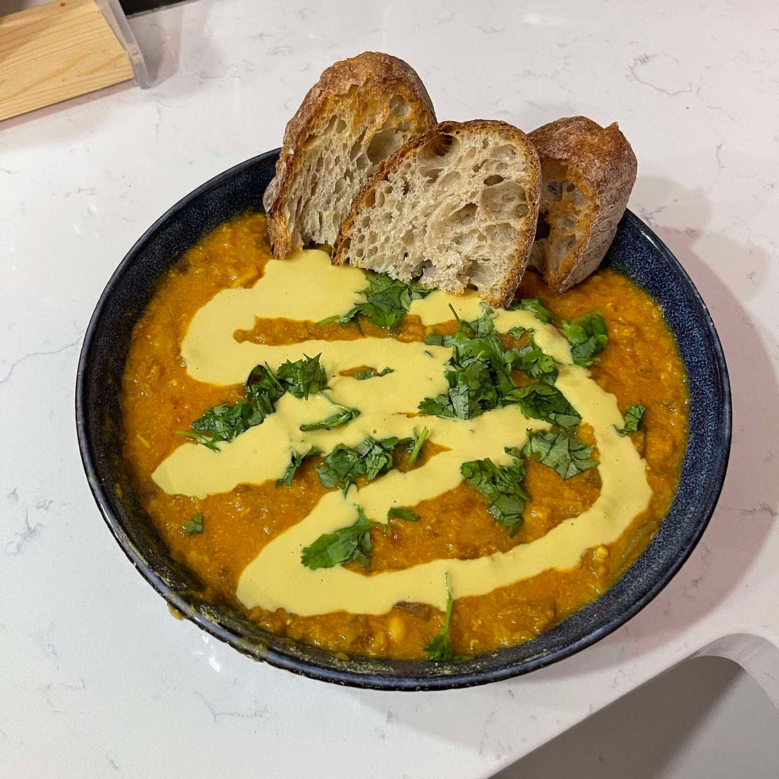Simple Red Lentils and Chickpea Bowl