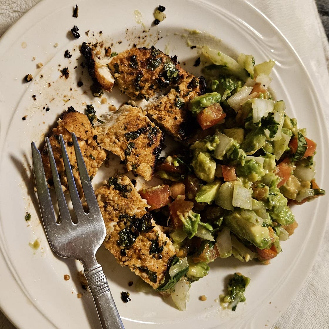 Grilled Chicken with Avocado Salsa