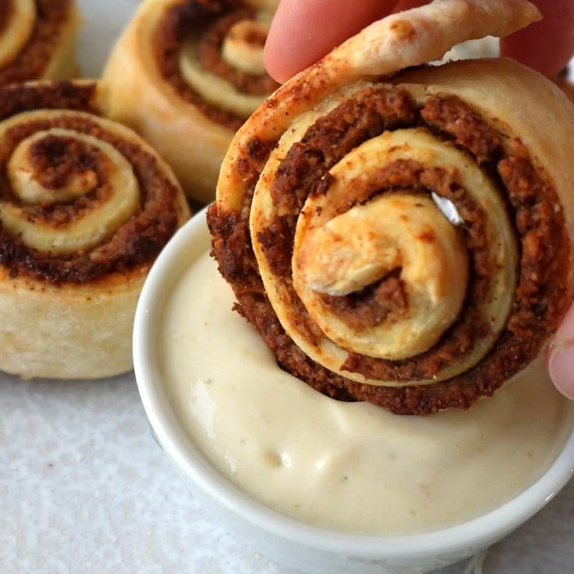 Gesündere Nussschnecken  (ohne Hefe, vegan)