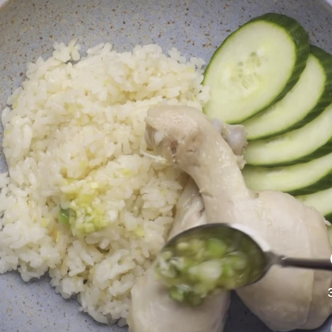 Ginger garlic chicken and rice