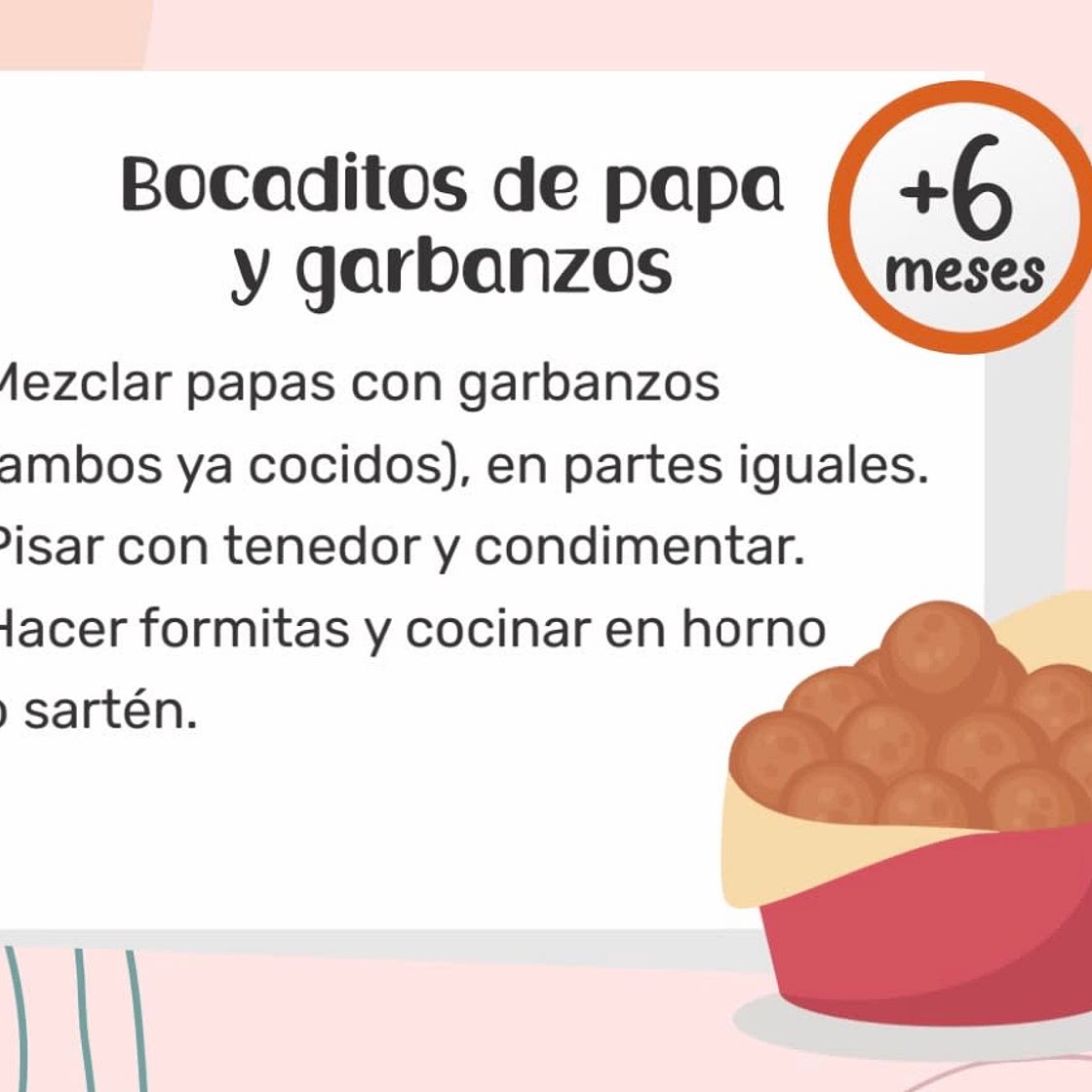 Bocaditos de papá y garbanzos