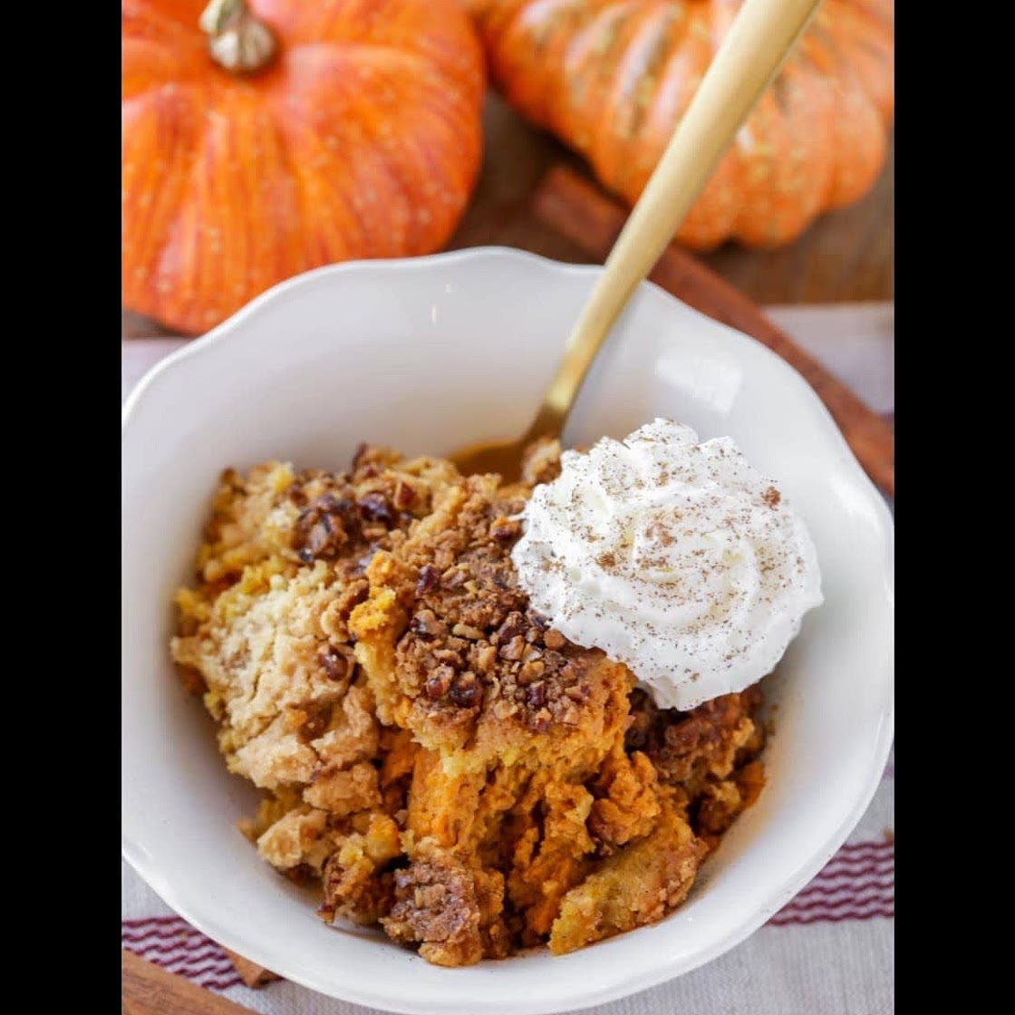 Pumpkin crackpot cobbler