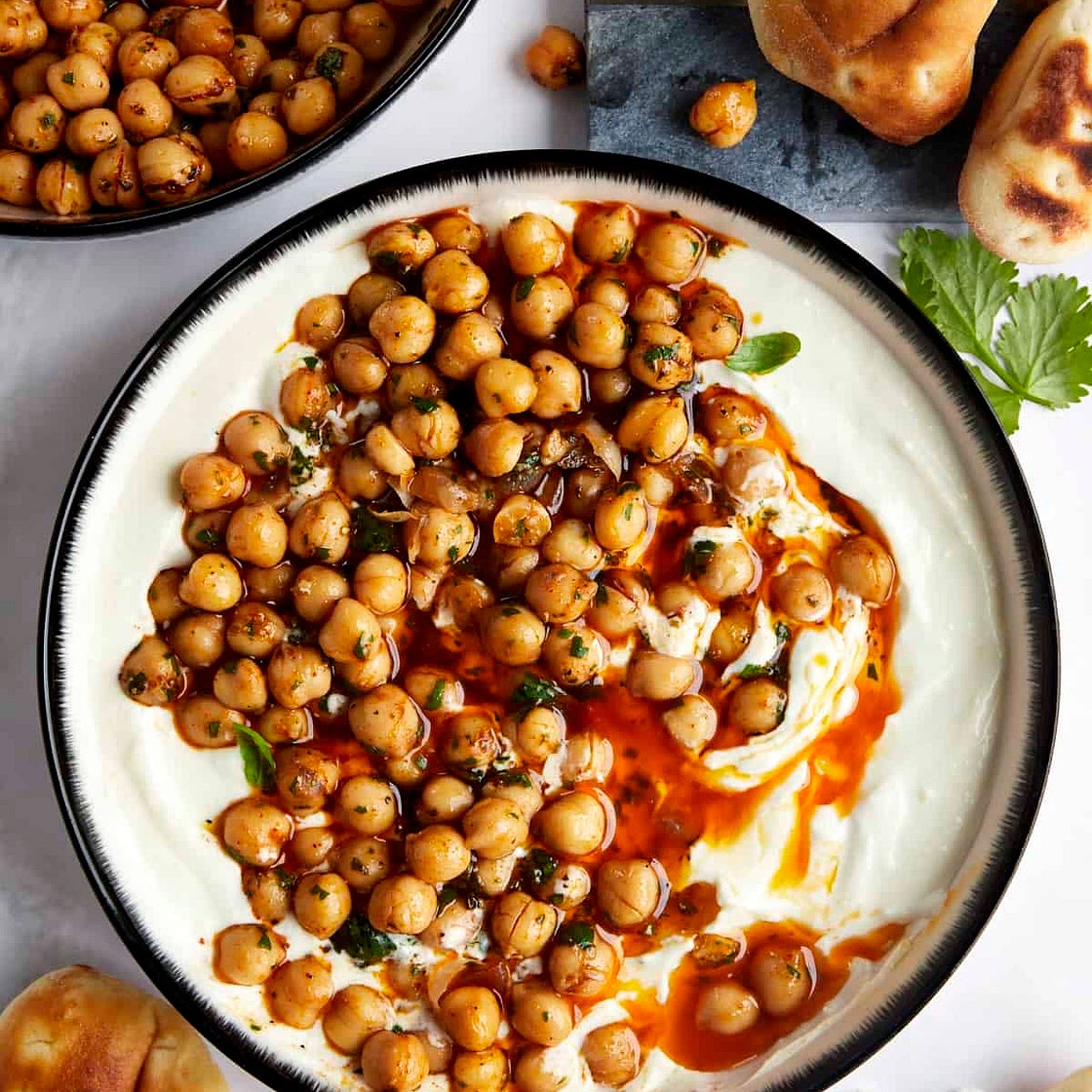 Marinated Chickpeas with Whipped Feta