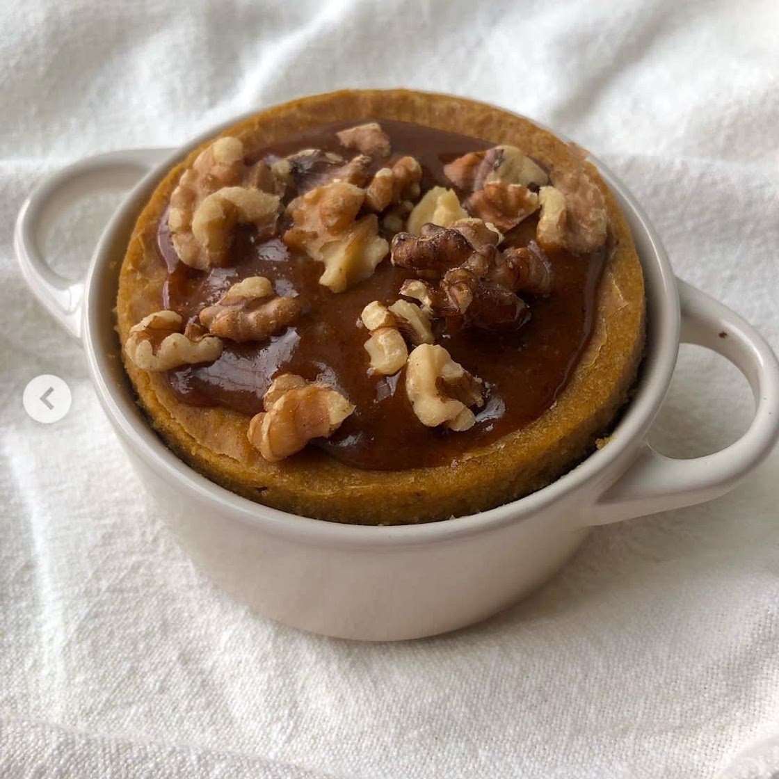 Caramel pumpkin walnut baked oats