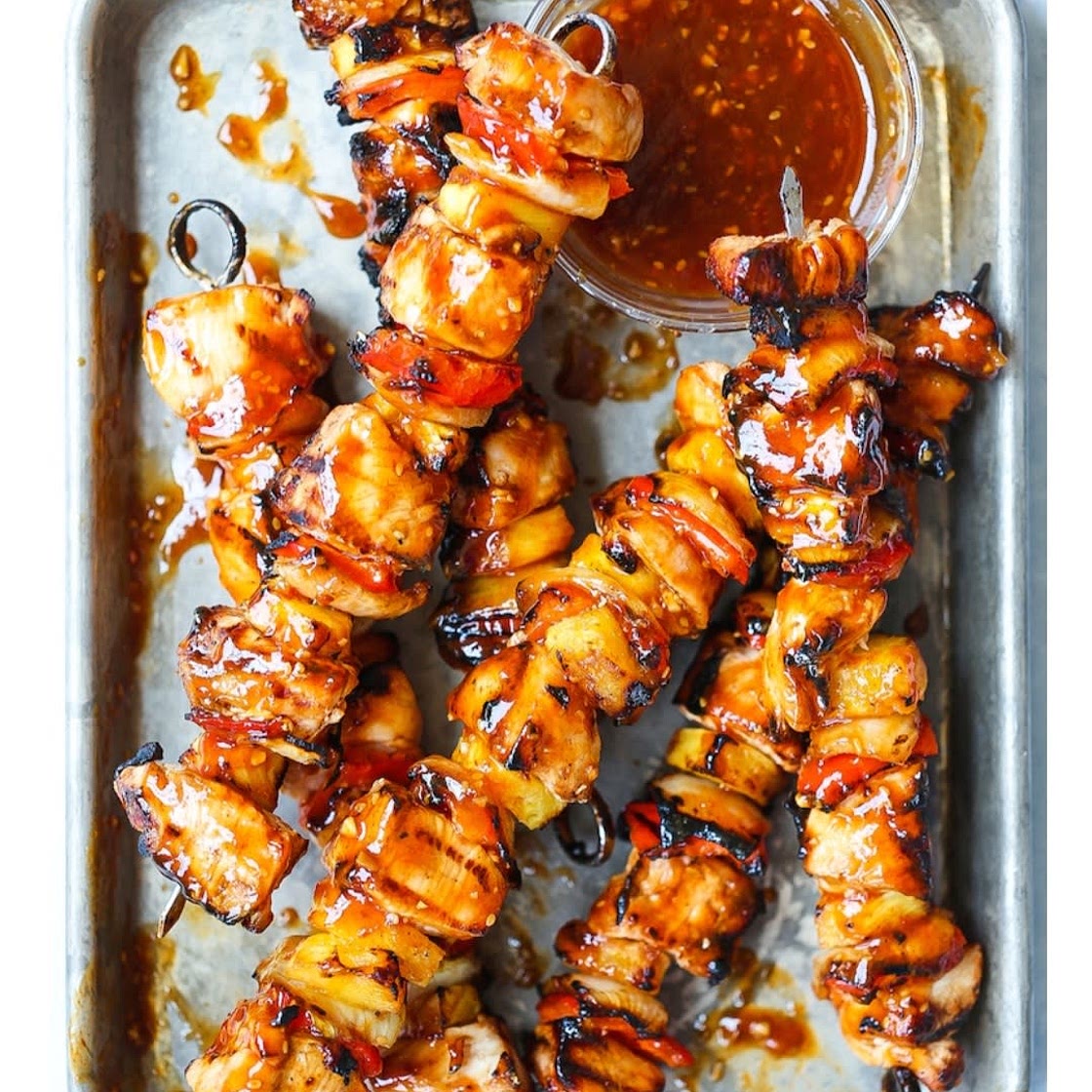BBQ Pineapple Chicken Kabobs