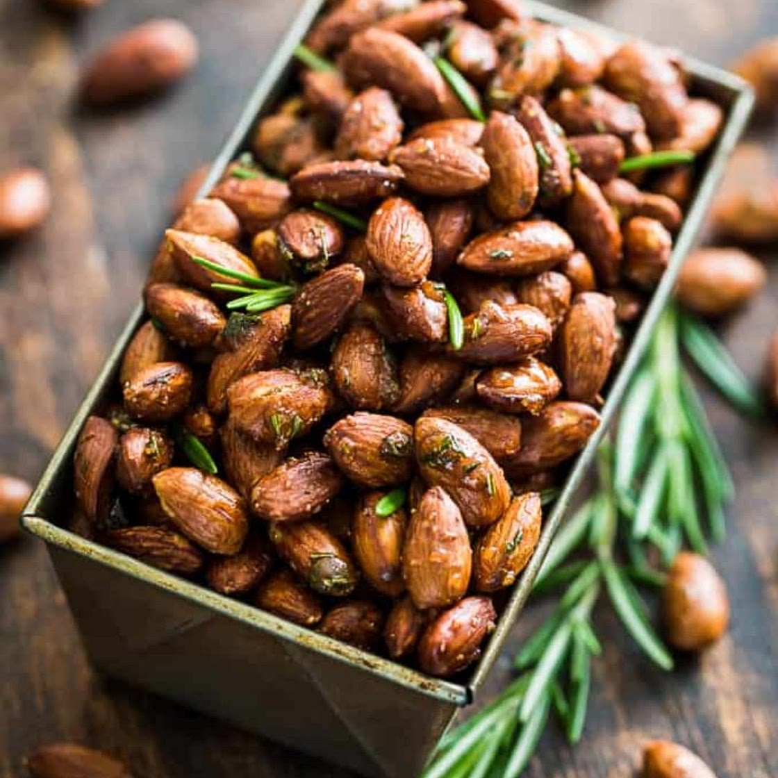 Rosemary Garlic Roasted Almonds