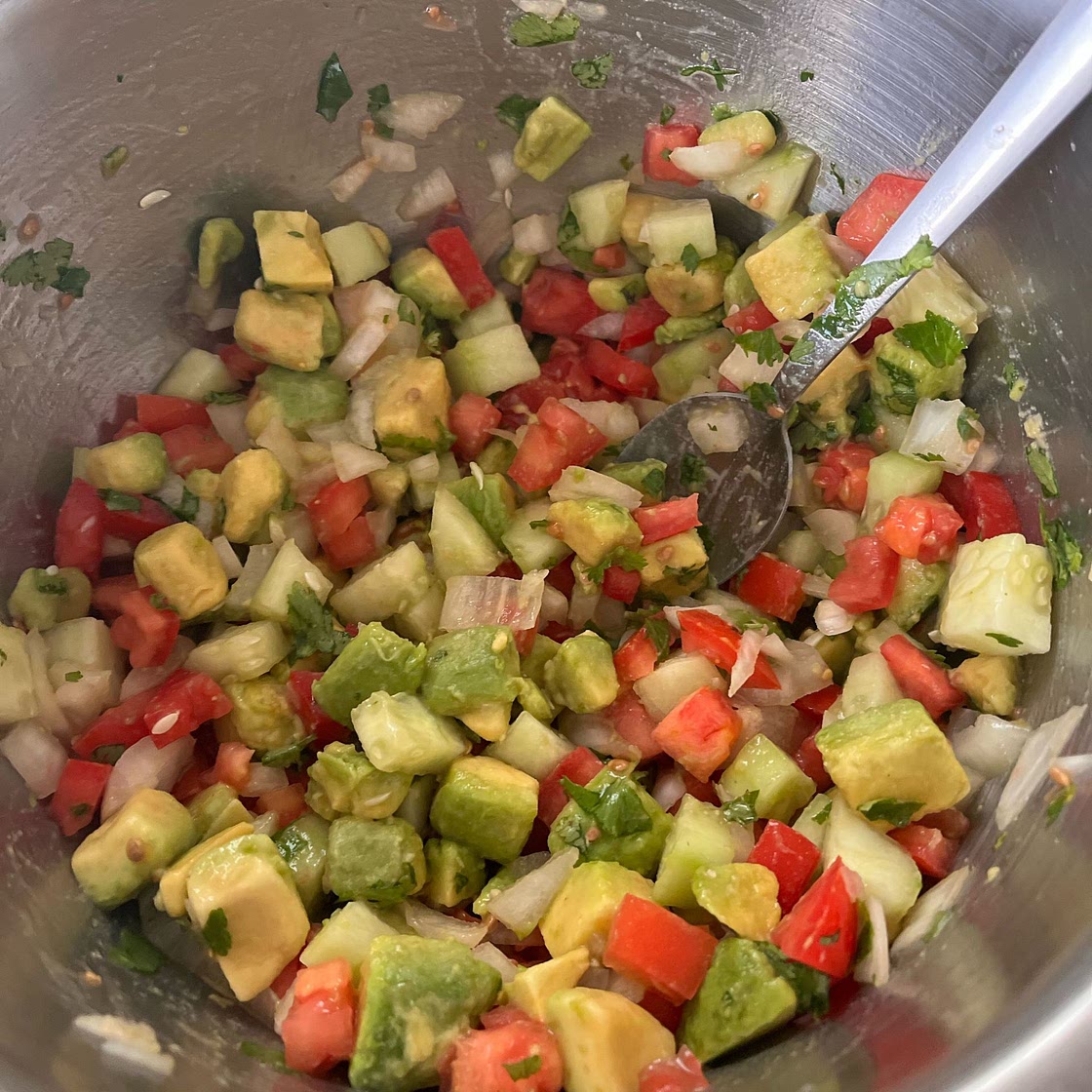 Cucumber Tomato Avocado Salad