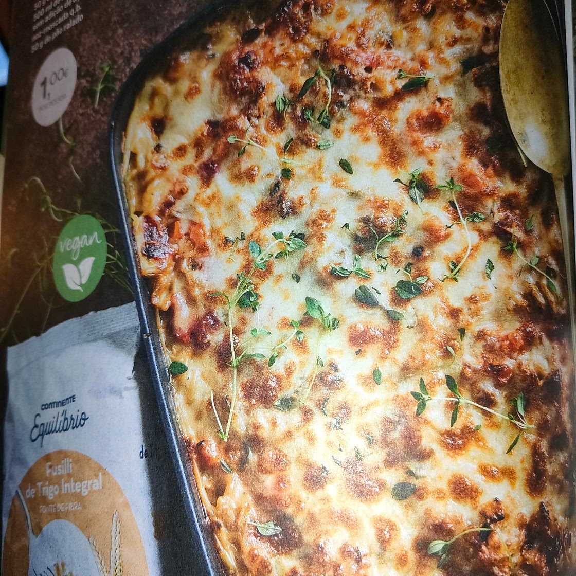 Fusili no forno com vegetais (baked fusilli with vegetables)