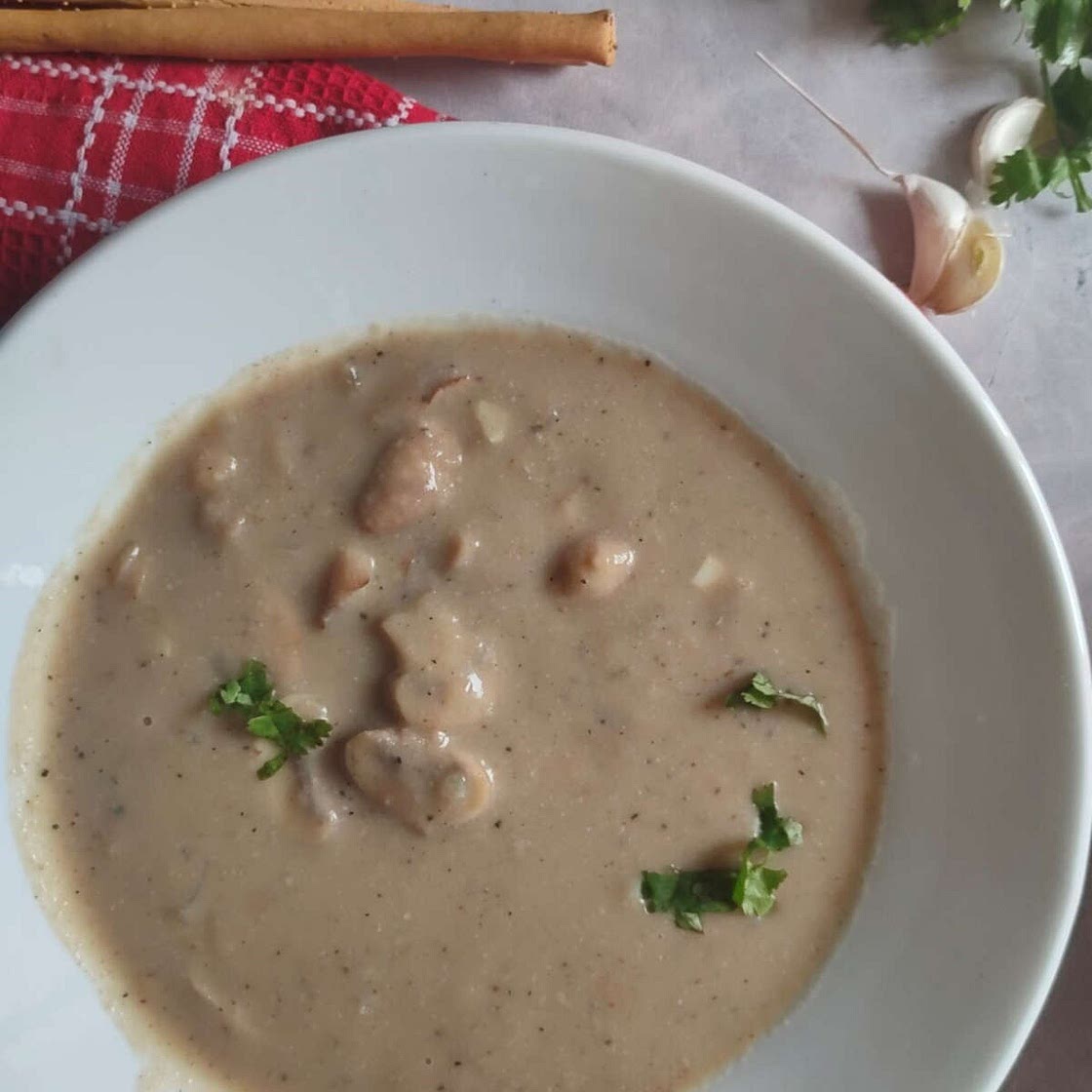 Mushroom Soup Without Cream {Healthy & Vegetarian}