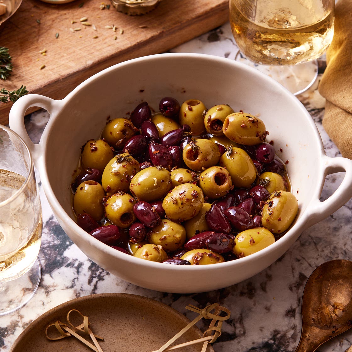 Warm Marinated Olives