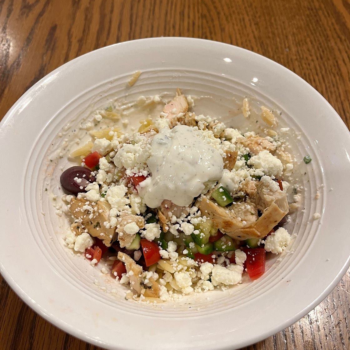Greek Chicken Orzo Power Bowls