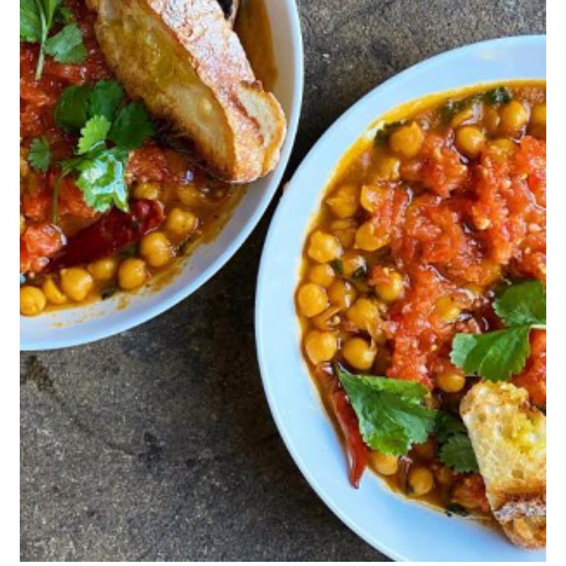 Tamarind and tomato braised chickpeas
