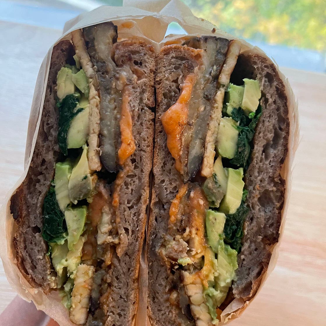 Eggplant & Tempeh Sandwich