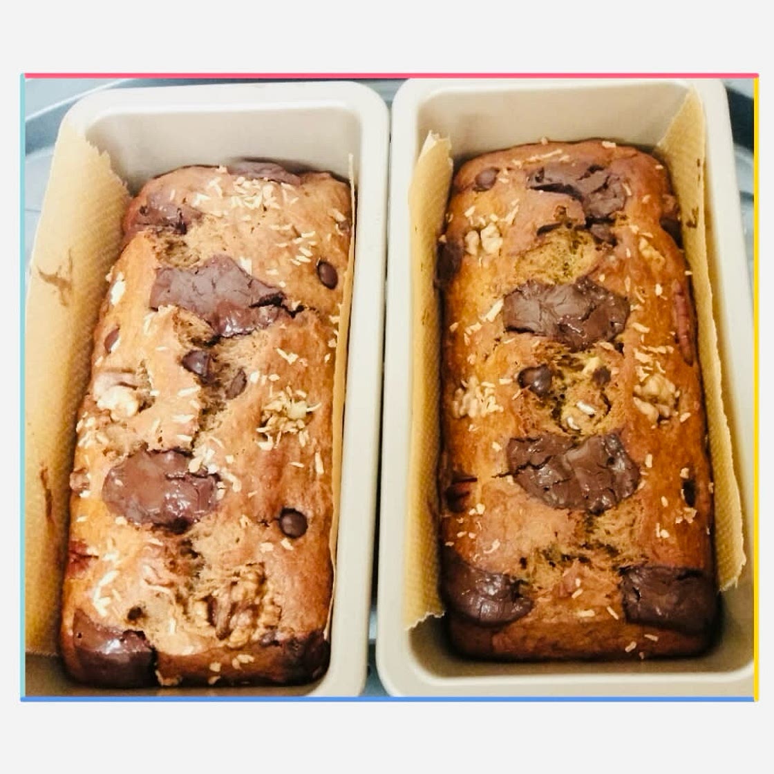 Spelt Banana Bread with Pecans and Chocolate Chunks