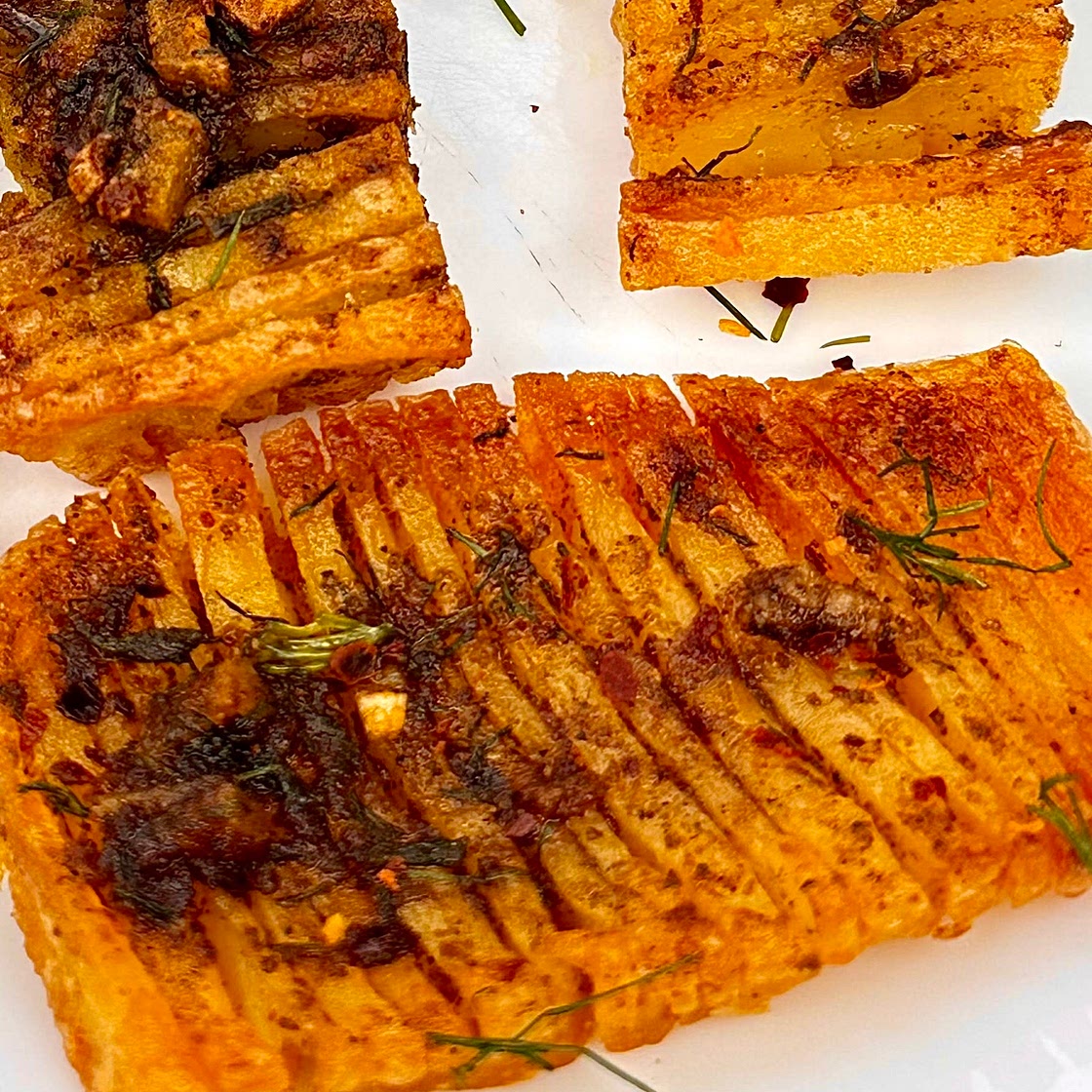 Crispy Accordion Spiced Potatoes