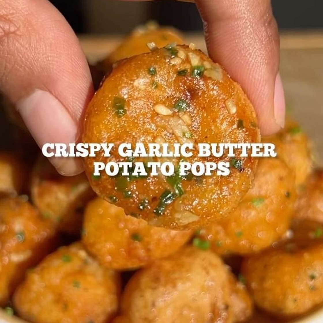 CRISPY GARLIC BUTTER POTATO POPS