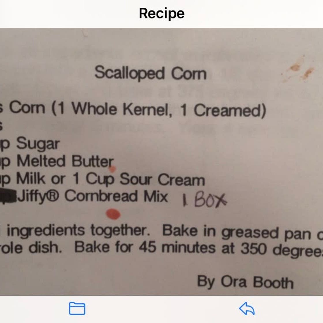 Corn Casserole 