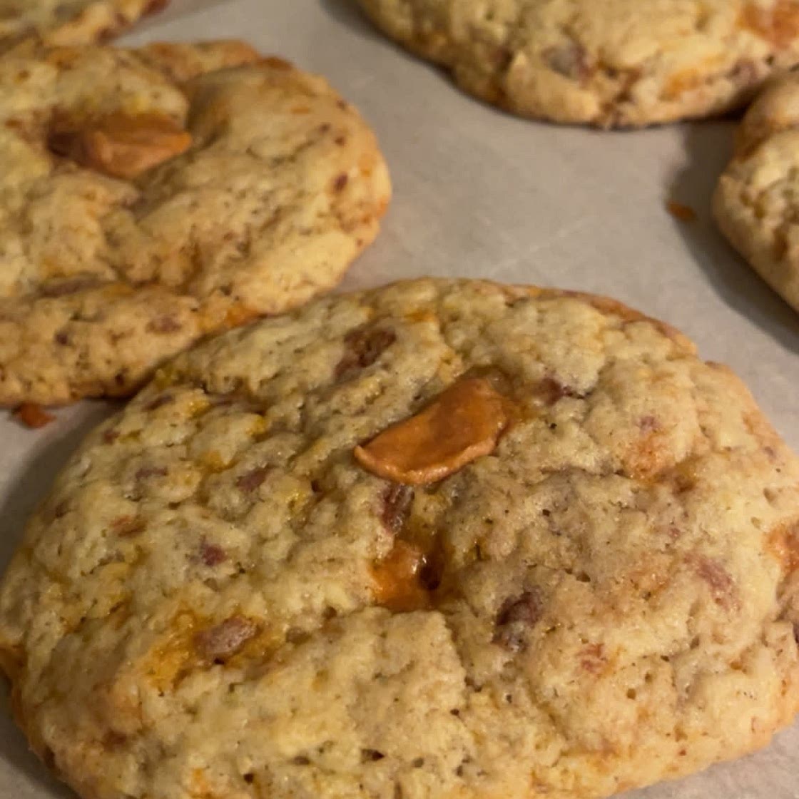 Chewy Butterfinger Cookies