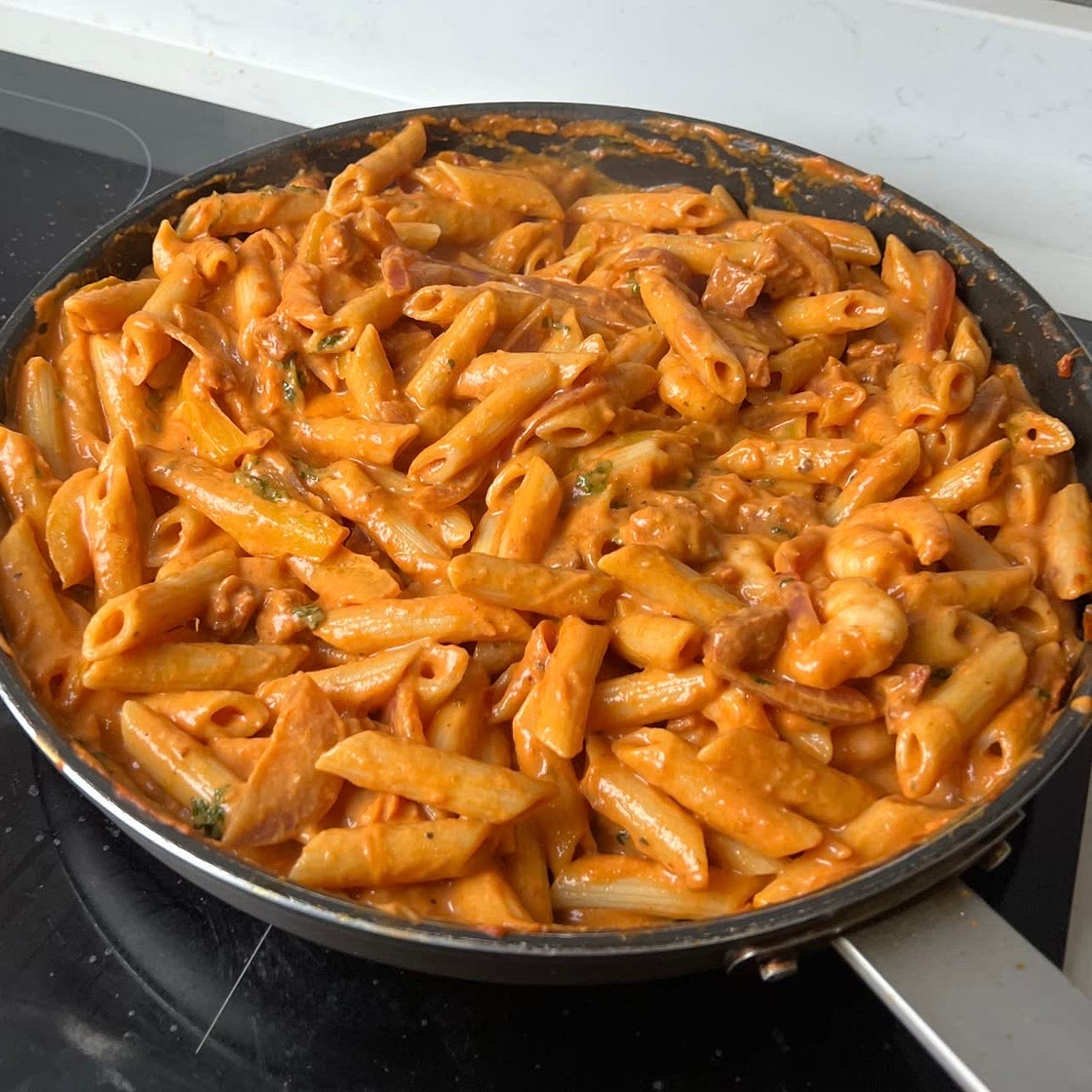 Creamy Chorizo & Prawn Pasta
