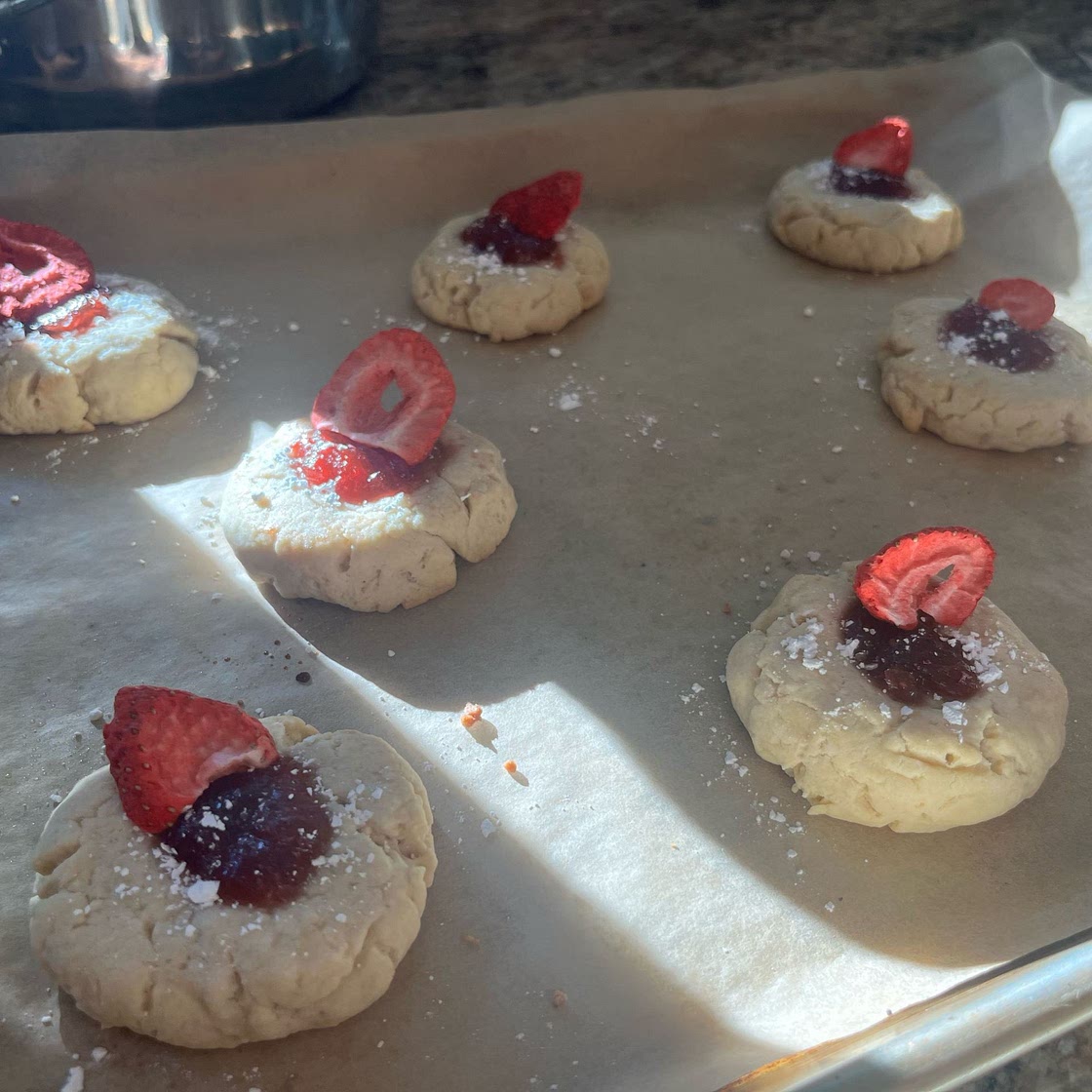 Vegan Thumbprint Cookies with Raspberry Jam