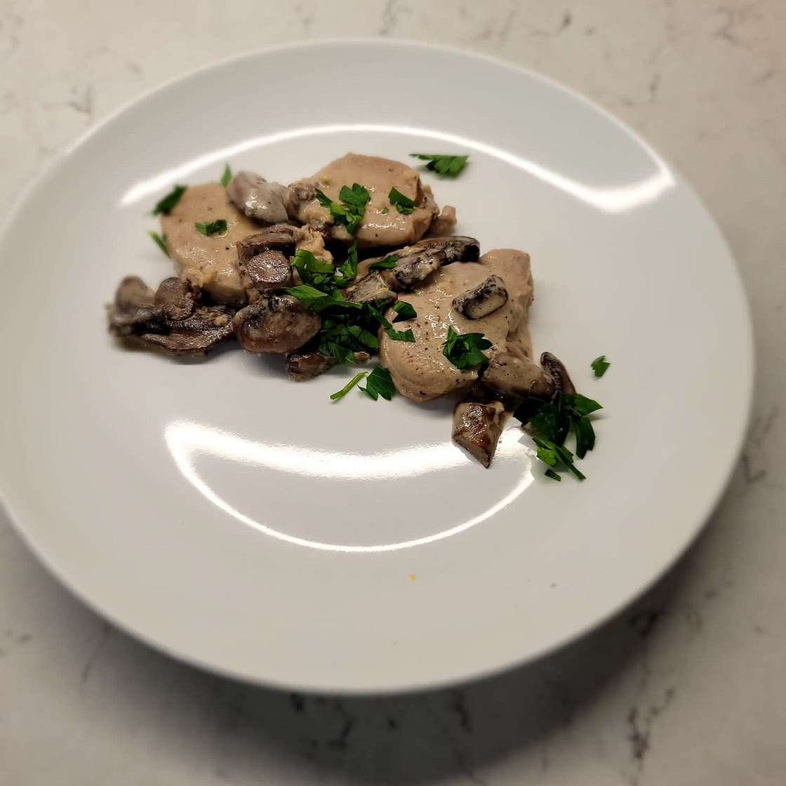 Creamy Mushroom Pork Tenderloin