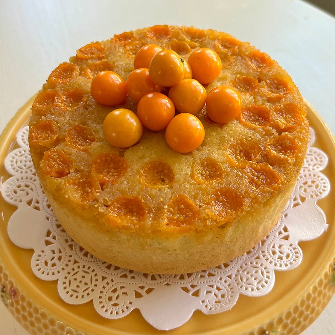Golden Berry Upside-Down Cake