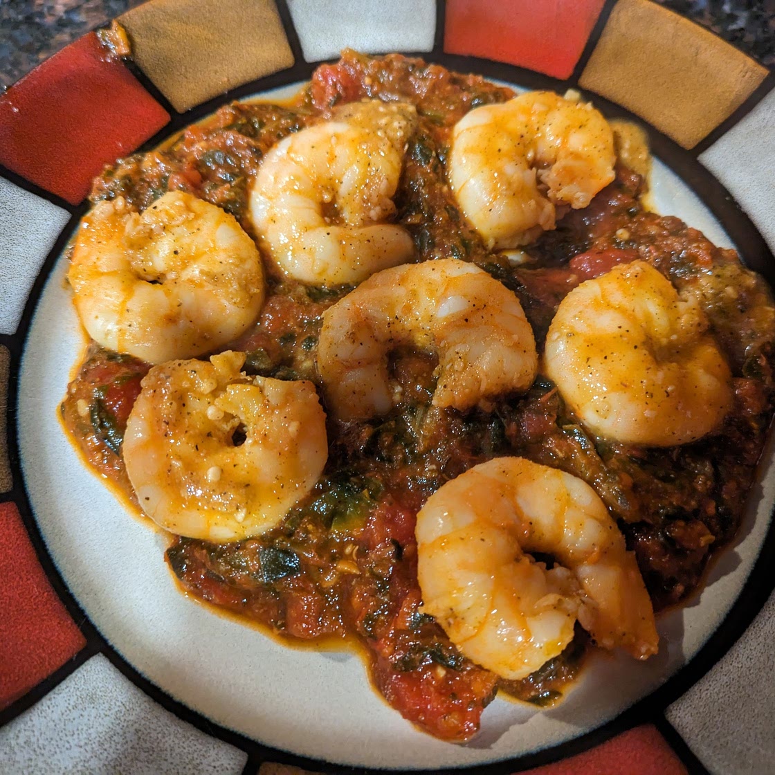 Shrimp Fra Diavolo with Spinach