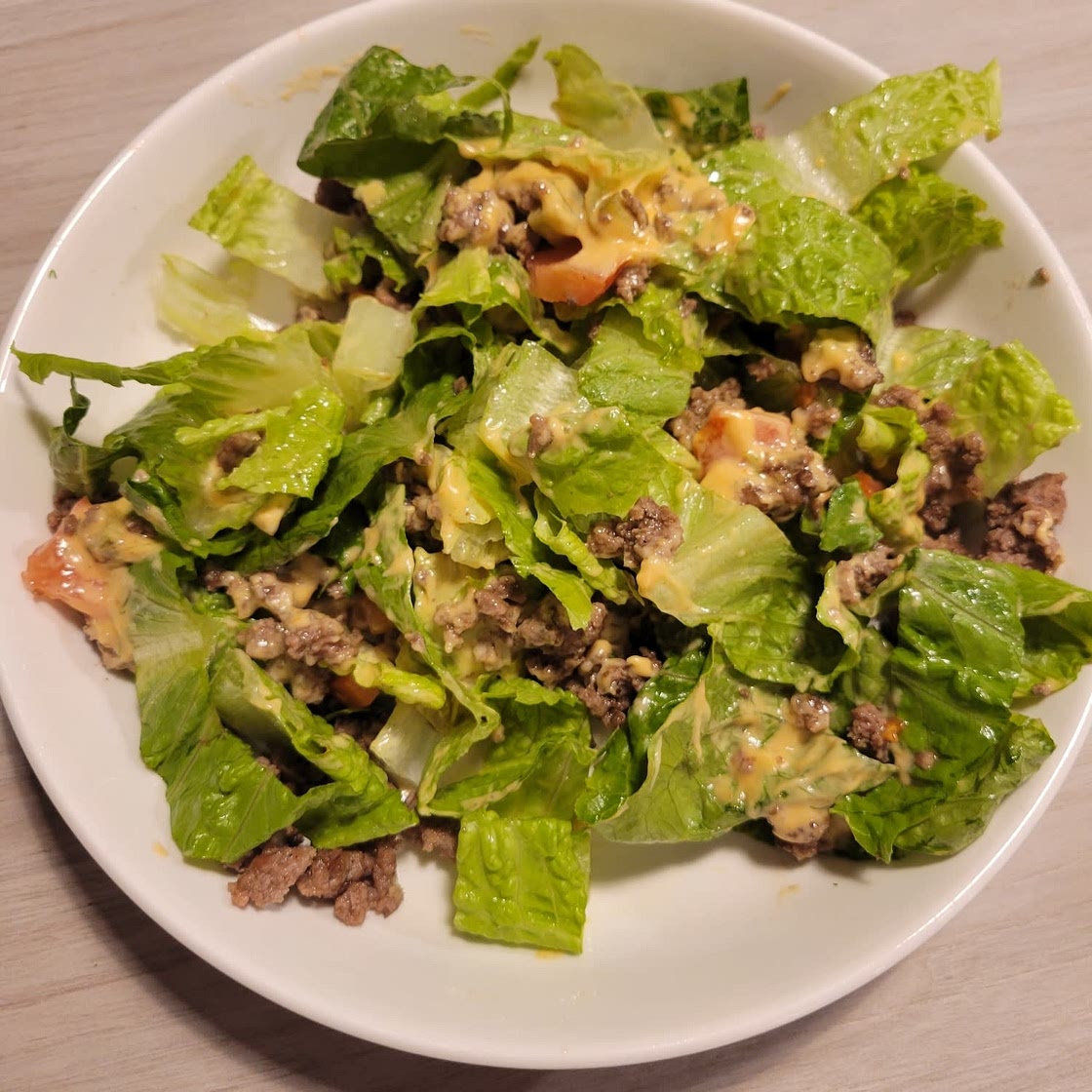 Healthy Cheeseburger Bowl (Big Mac in a Bowl)