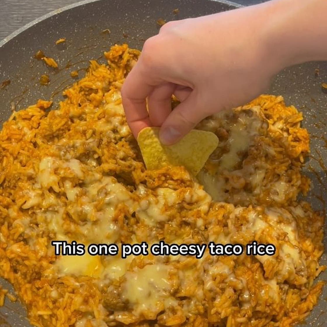 One pot cheese taco rice