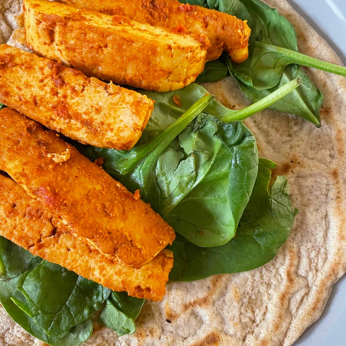 Harissa Tofu & Oat Wraps
