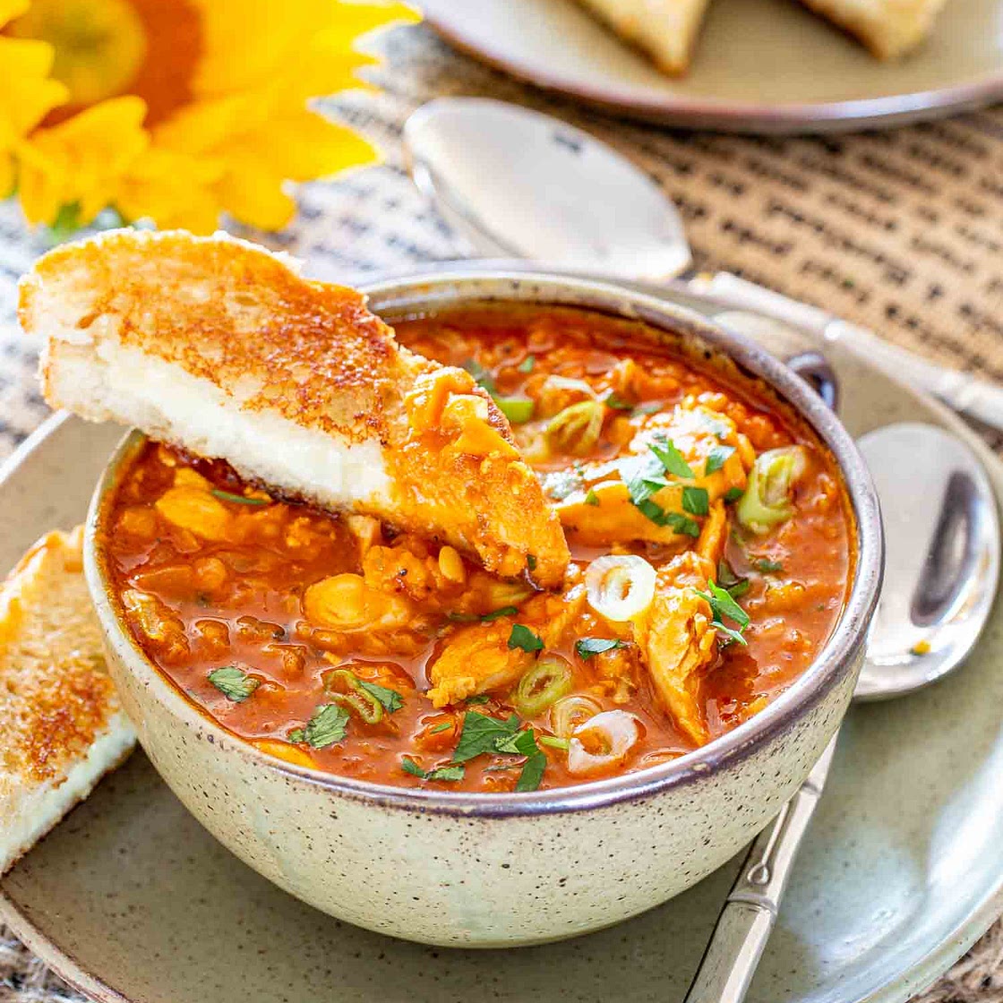 Red Lentil Chicken Soup