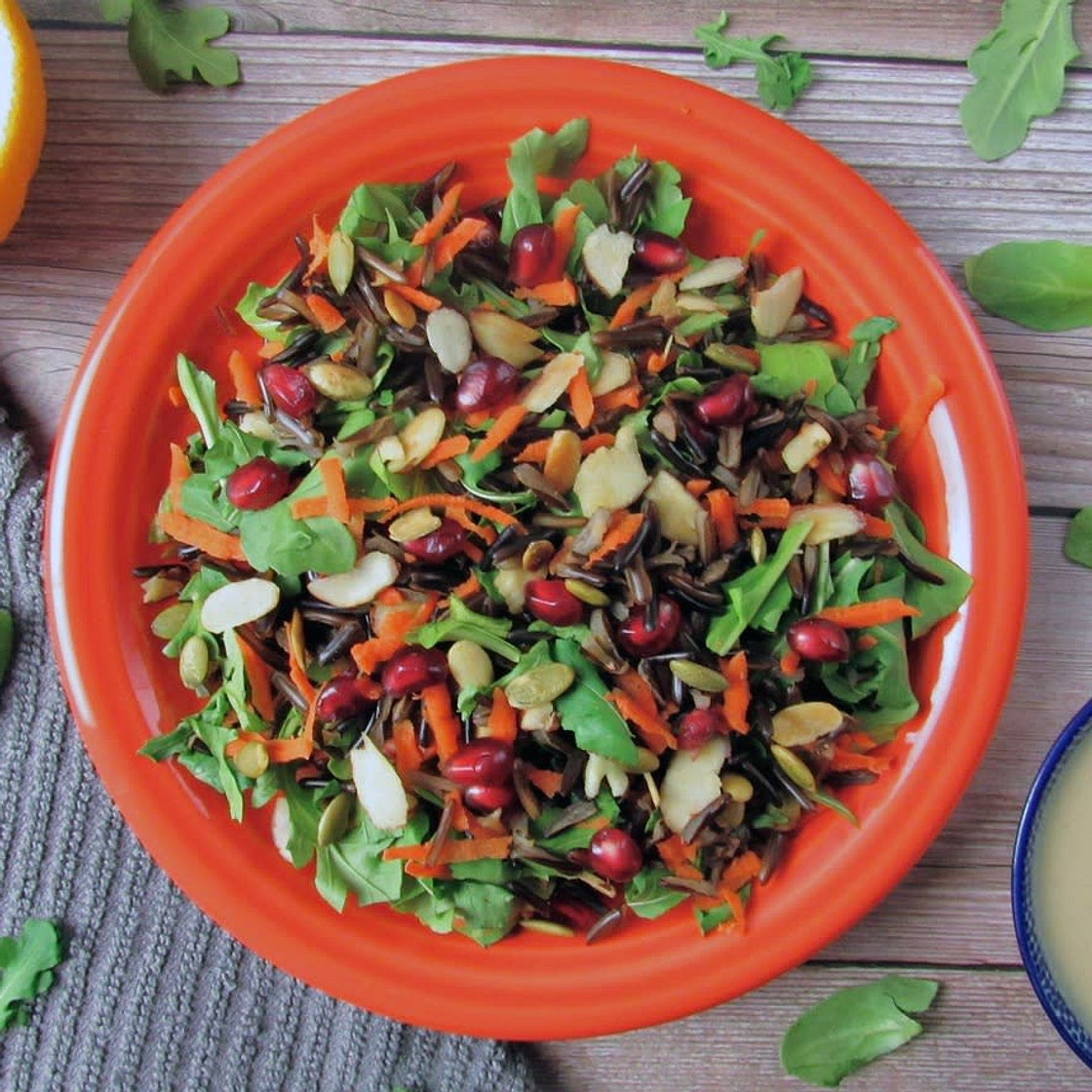Pomegranate Wild Rice Salad ( Vegan!)