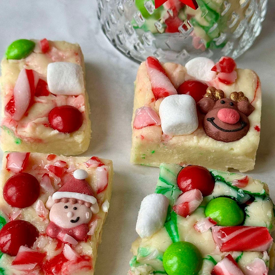 Christmas Swirl Fudge 