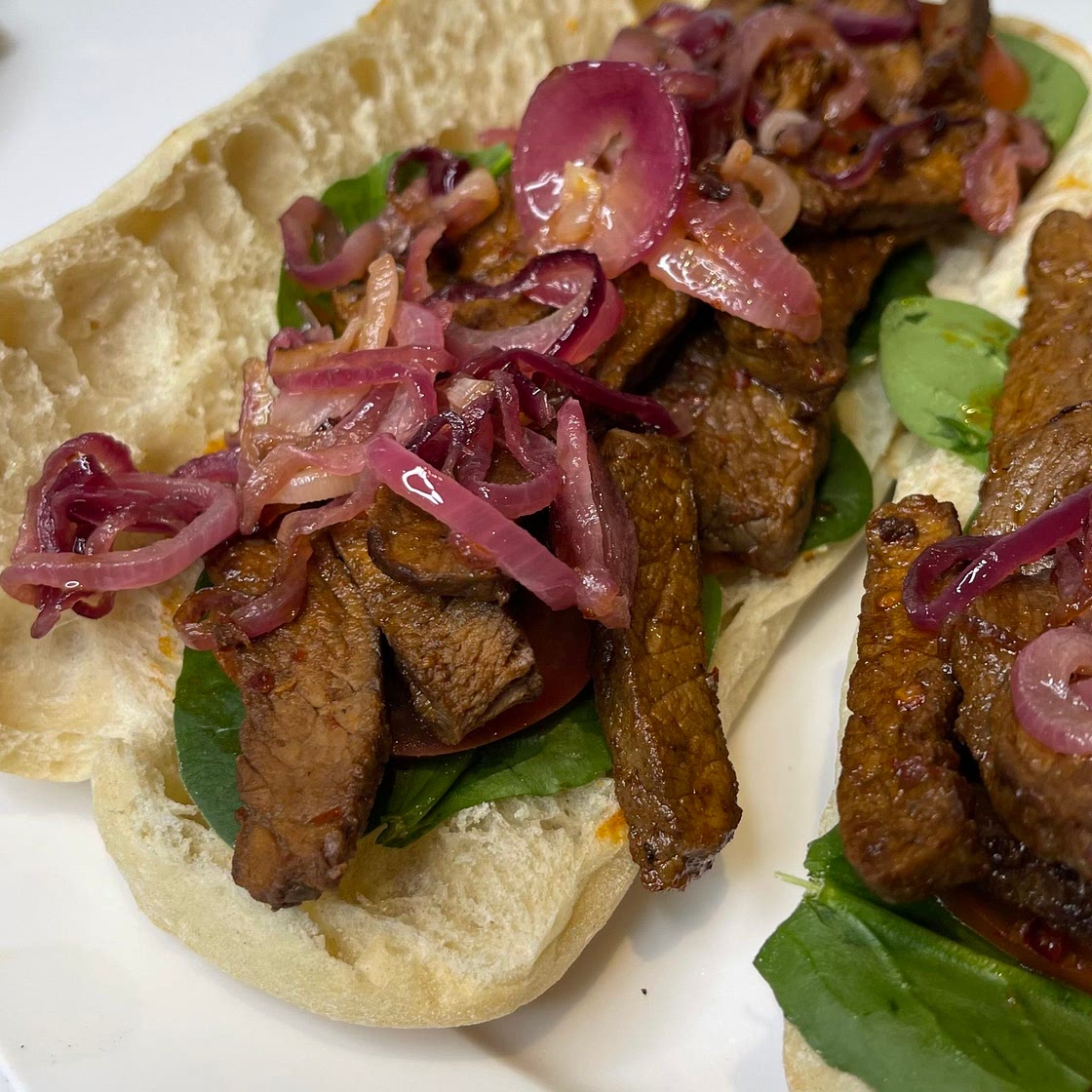Nduja Steak Sandwich with Caramelised Red Onions 