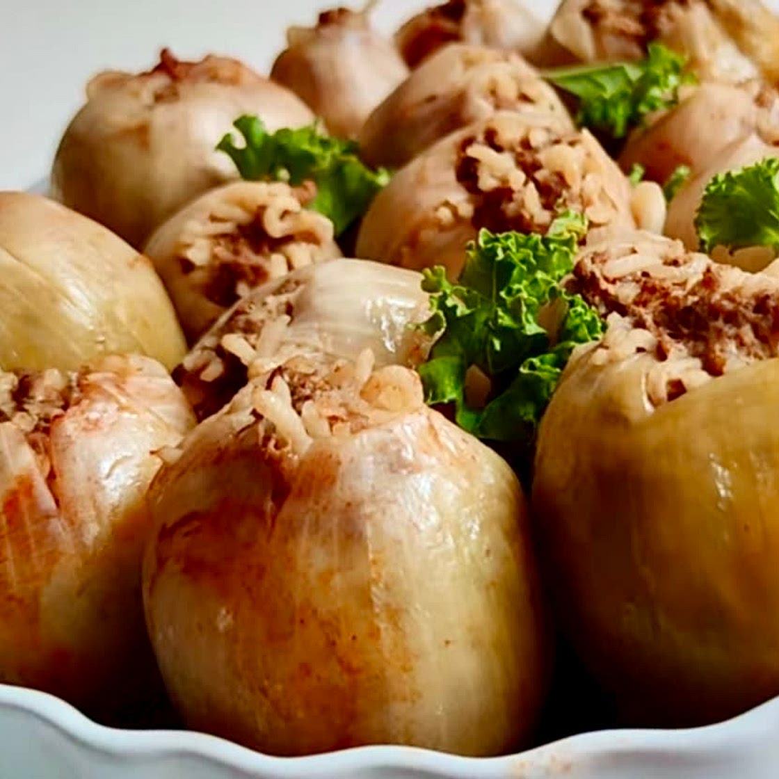 Oven Roasted Stuffed Onion