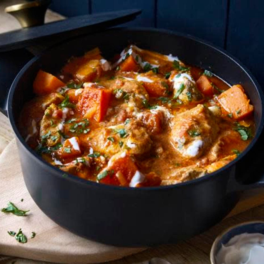 Chicken and sweet potato curry 